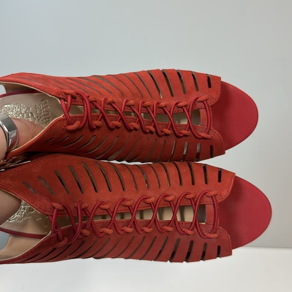 Vince Camuto Evalan Lace-Up Leather Heels Size 8.5 - Picture 13 of 16